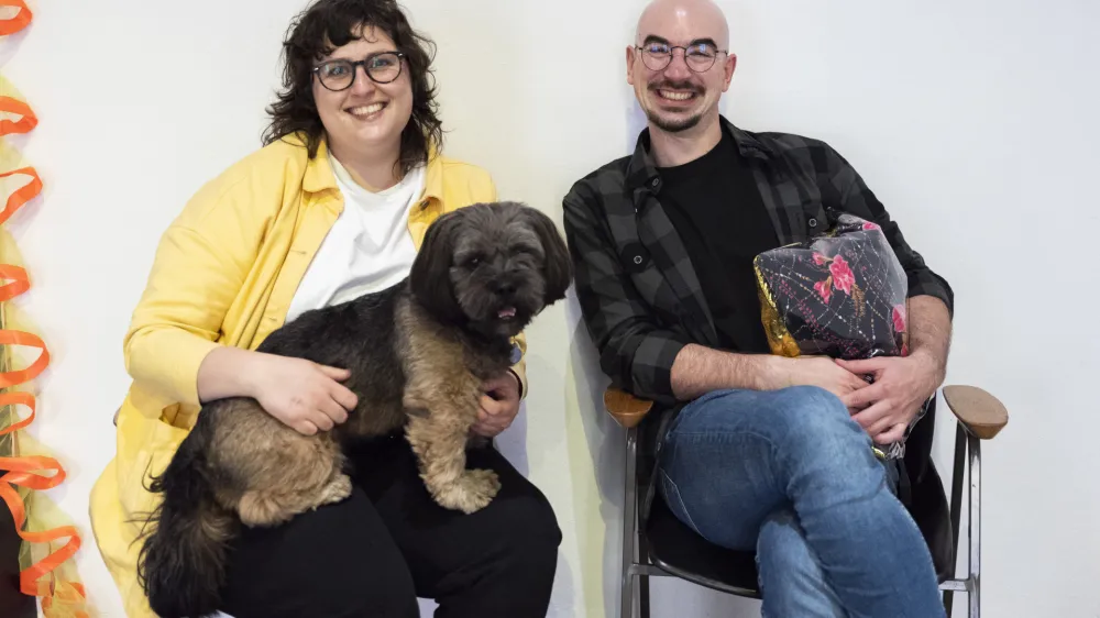 - 8.04.2024 &ndash; Tia Čiček, Jernej &Scaron;kof - Galerija &Scaron;KUC//FOTO: Nik Erik Neubauer 