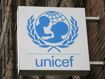 FILE - The UNICEF logo is seen at the German UNICEF headquarters in Cologne, Germany, on Feb. 5, 2008. Over 230 million women and girls have undergone female genital mutilation, most of whom live in Africa, according to a report issued on Friday, March 8, 2024, by the United Nations children's agency. (AP Photo/Hermann J. Knippertz, File)