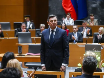 dosedanji predsednik republike Borut Pahor<br><br>- 22.12.2022 &ndash; Državni zbor &ndash; Slavnostna seja DZ - prisega novoizvoljene predsednice republike Nata&scaron;e Pirc Musar in vpis v Zlato knjigo<br><br>//FOTO: Nik Erik Neubauer