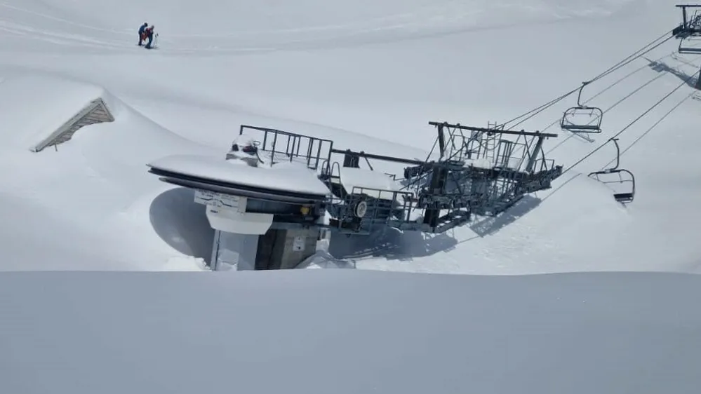 Kanin, zima 2023 /2024, zaprto smuči&scaron;če. Foto: Jure Črnič<br>