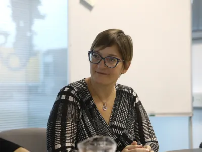 &cedil;Irena Ile&scaron;ič Čujovič, predsednica Sindikata zdravstva in socialnega varstva- 17.11.2022 &ndash; Skupnost socialnih zavodov Slovenije - predstavili stali&scaron;če o noveli Zakona o dolgotrajni oskrbi,&nbsp;//FOTO: