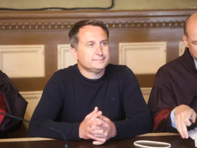 Obtoženi Igor Velov. 19.04.2024. Sojenje obtožen emu jemanja podkupnine Igorju Velovu. Foto: Bojan Velikonja