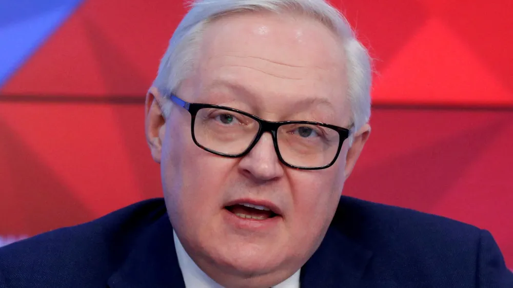 FILE PHOTO: Russian Deputy Foreign Minister Sergei Ryabkov speaks during a news conference in Moscow, Russia February 7, 2019. REUTERS/Maxim Shemetov//File Photo