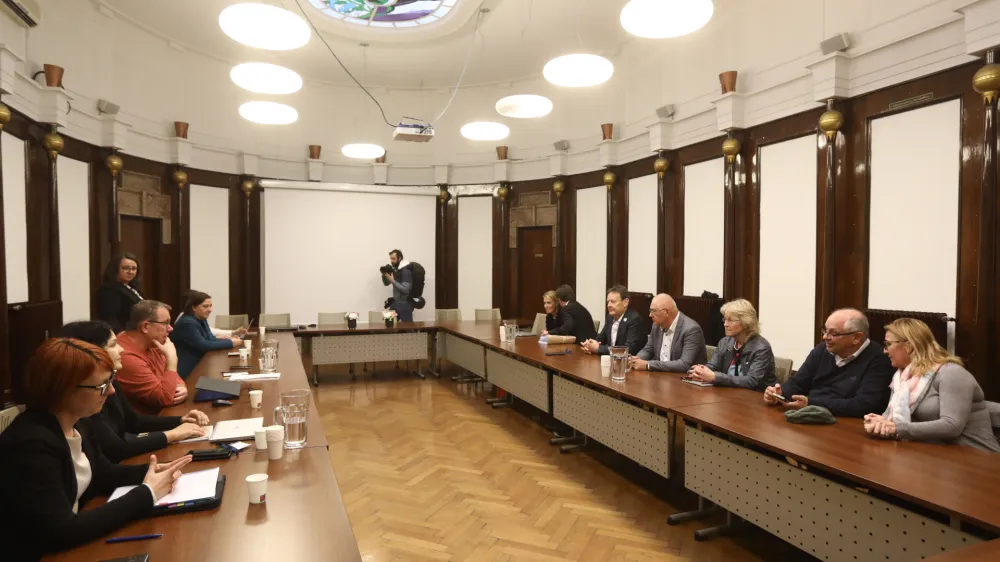 05.03.2024 - nadaljevanje pogajanj med zdravni&scaron;kim sindikatom Fides in vladno stranjoFoto: Luka Cjuha