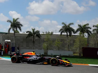 Formula One F1 - Miami Grand Prix - Miami International Autodrome, Miami, Florida, United States - May 4, 2024 Red Bull's Max Verstappen in action during the sprint race REUTERS/Brian Snyder