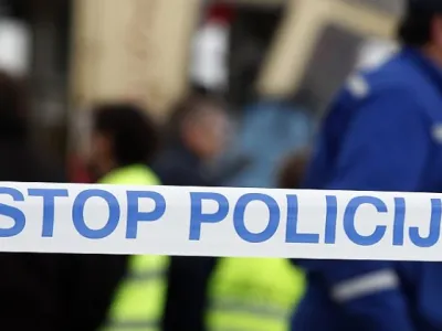 - ilustrativna fotografija - policijski za&scaron;čitni trak - policija - stop/FOTO: Luka Cjuha