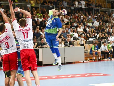 Aleks Vlah 09.05.2024 - SLOVENIJA:&Scaron;VICA, kvalifikacijska tekma za svetovno prvenstvo v rokometu, Koper, Slovenija