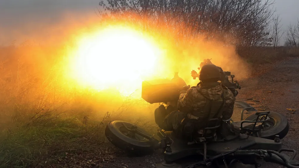 11 November 2022, Ukraine, Kharkiv: Air Defence Unit of the Ukraine's aramy performs tasks on air border protection. Photo: -/ukrin/dpa