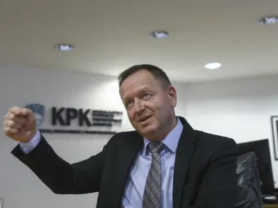 - 28.11.2023 - Predsednik Komisije za preprečevanje korupcije KPK dr. Robert &Scaron;umi //FOTO: Luka Cjuha