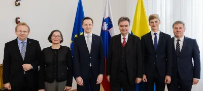 Odprtja razstave v celjskem Pokrajinskem muzeju se je udeležilo veliko eminentnih gostov, med njimi sta bila tudi sin Otta von Habsburga, njegova ekscelenca Georg von Habsburg, ter njegov vnuk Karoly Konstantin Habsburg. Foto Lea Remic Valenti