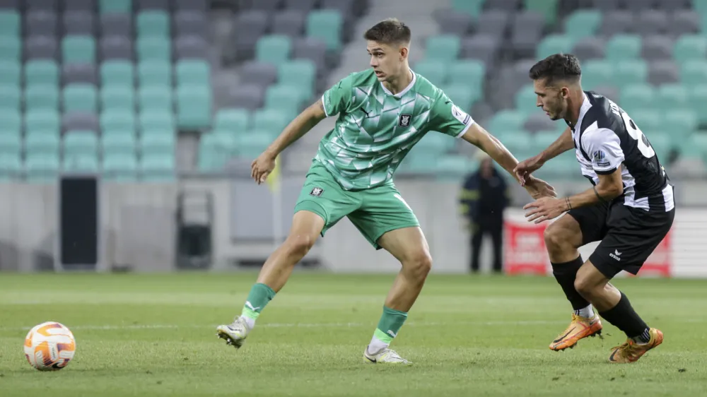 Marcel Ratnik- 29.07.2023 &ndash; nogomet &ndash; Olimpija: Roga&scaron;ka, Prva liga Telemacha, 2. krog: //FOTO: Jaka Gasar