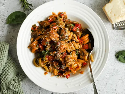 fit recept makaroni paprike