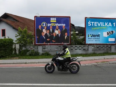 - 22.05.2024. - Predvolilni plakat za Evropske volitve stranke SDS.EU Volitve 2024.//FOTO: Bojan Velikonja