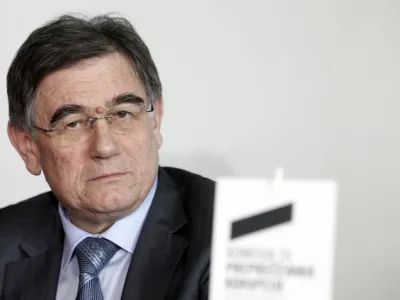 pravnik Rajko Pirnat- Komisija za preprečevanje korupcije (KPK) - okrogla miza z naslovom Upravljanje javnih zadev: med vladavino prava in politično diskrecijo,//FOTO: Luka Cjuha