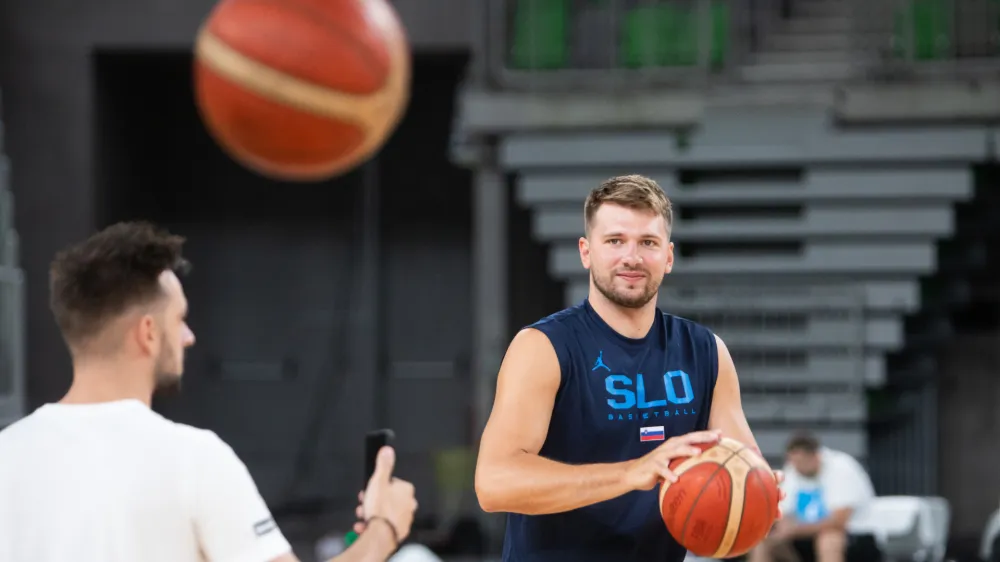 - Luka Dončić- 01.08.2023. Odprti trening slovenske mo&scaron;ke ko&scaron;arkarske reprezentance pred prijateljsko tekmo, pred Svetovnim prvenstvom, z Grčijo.//FOTO: Bojan Velikonja