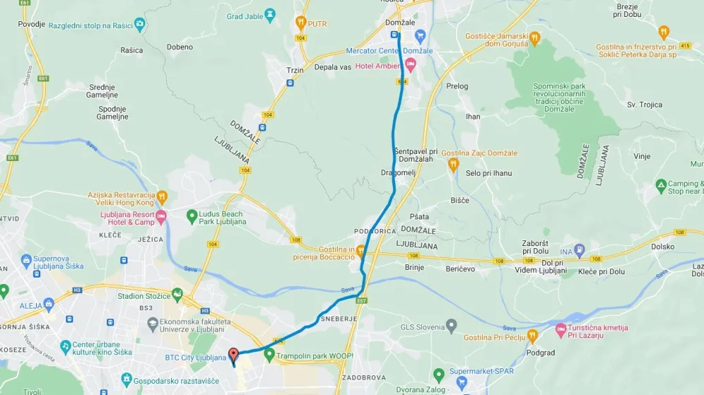 Maraton Franja - zapora cest