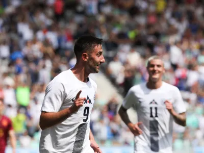 08.06.20024. - 1. gol, &Scaron;porar. - Prijateljska nogometna tekma pred Evropskim prvenstvom v Nemčiji. Slovenija- Bolgarija. Foto: Bojan Velikonja 
