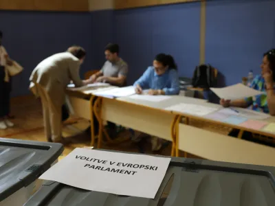 voli&scaron;če09.06.2024 - Evropske volitve 2024 - Volitve poslancev v Evropski parlament - Referendum //FOTO: Luka Cjuha