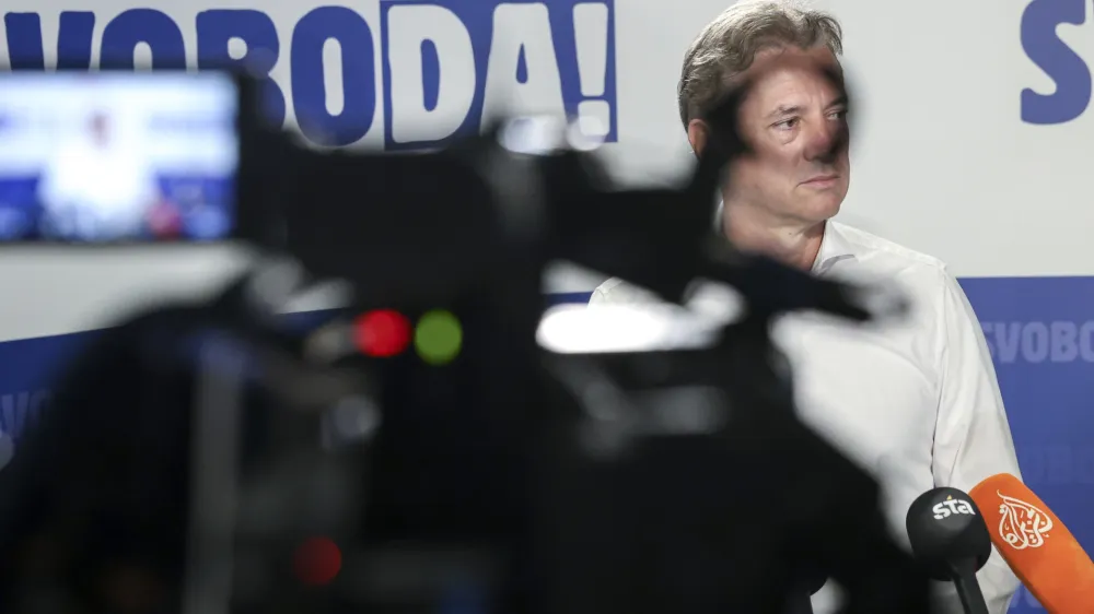 predsednik vlade Robert Golob- 09.06.2024 - Evropske volitve 2024 - Volitve poslancev v Evropski parlament - &scaron;tab stranke Svoboda //FOTO: Jaka Gasar