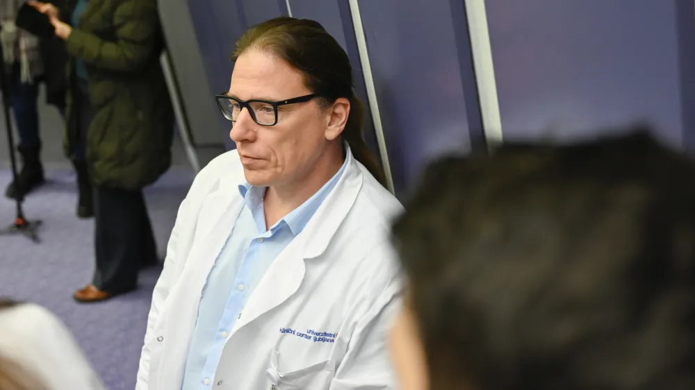  generalni direktor UKC Ljubljana Marko Jug.- 09.01.2024 &ndash; opozorilna stavka zdravnikov in zobozdravnikov - zdravniki in zobozdravniki zaradi neuresničenih zavez vlade iz že sklenjenih sporazumov opozorilno stavkali. protest //FOTO: Nik Erik Neubauer 