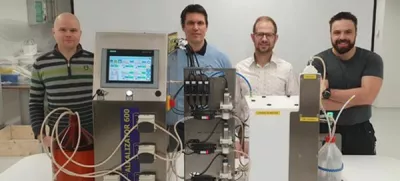 Za inovacijo so zaslužni (od leve): dr. Urh Černigoj, mag. Matej Petrič, dr. Rok Sekirnik in dr. Matevž Korenč (Foto: Sartorius BIA Separations)
