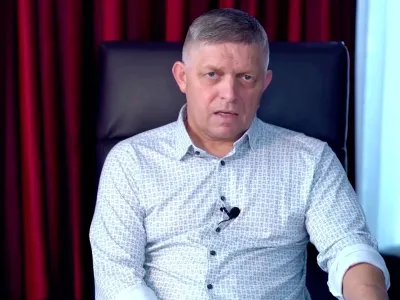 Slovak Prime Minister Robert Fico addresses the nation for the first time after the shooting, before the EU Parliamentary Election, in Bratislava, Slovakia, in this screengrab taken from a social media video released on June 5, 2024. Robert Fico via Facebook/via REUTERS THIS IMAGE HAS BEEN SUPPLIED BY A THIRD PARTY.