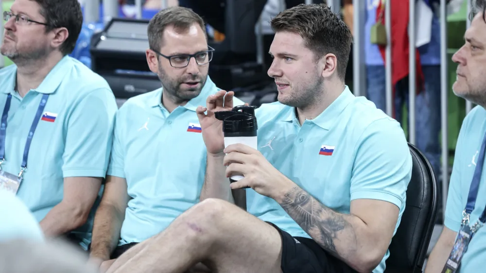 Luka Dončič- 25.06.2024 - zadnja pripravljalna tekma mo&scaron;ke reprezentance Slovenije proti Litvi. Ko&scaron;arka Slovenija: Litva //FOTO: Jaka Gasar