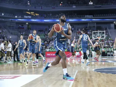 Joshua Nebo- 25.06.2024 - zadnja pripravljalna tekma mo&scaron;ke reprezentance Slovenije proti Litvi. Ko&scaron;arka Slovenija: Litva //FOTO: Jaka Gasar