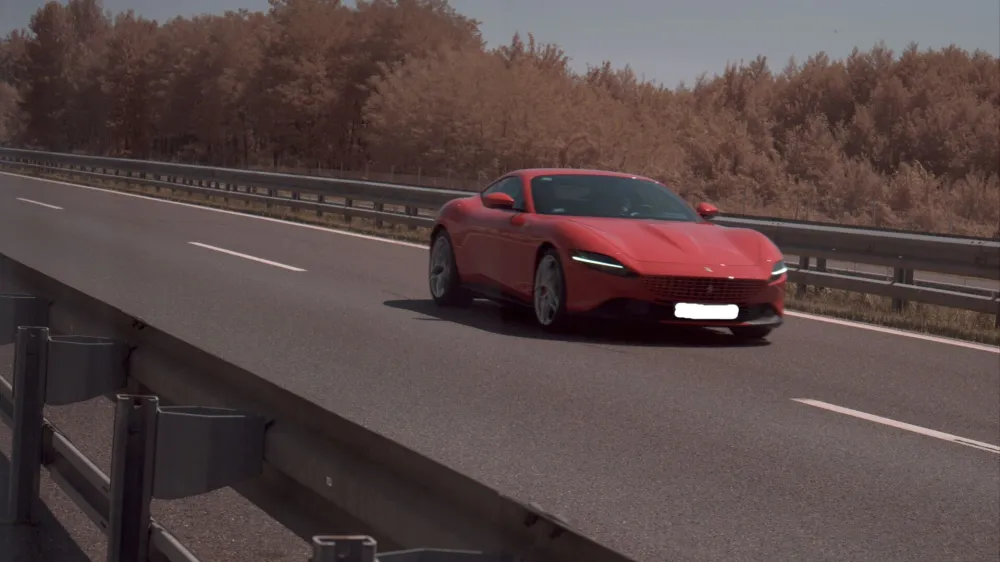 ferrari, divjanje, hitrost, pomurska avtocesta