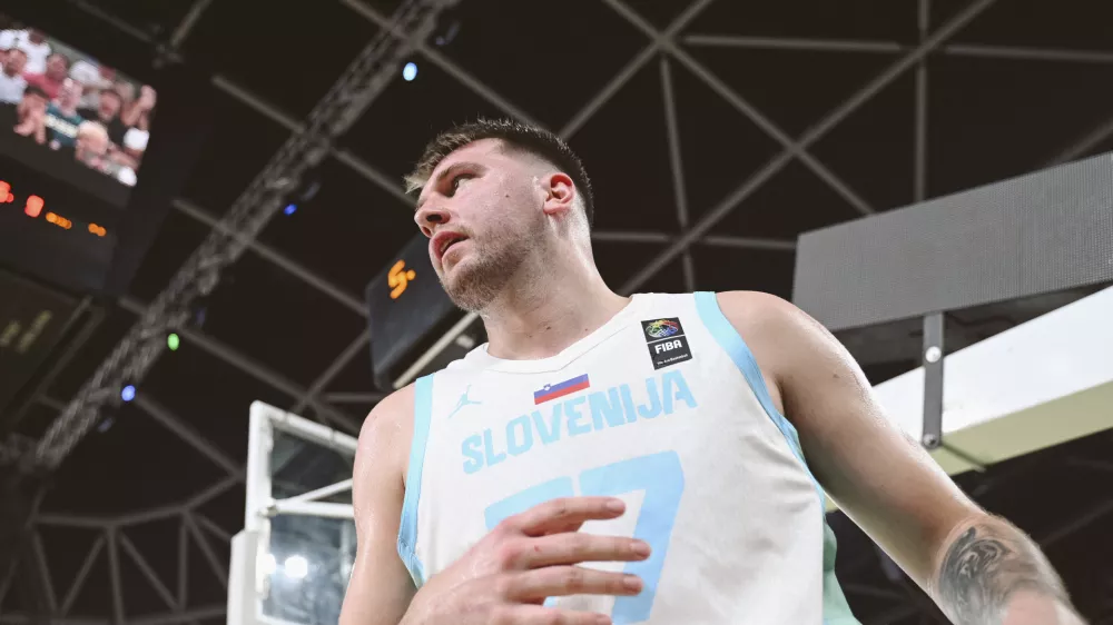 Luka Dončić28.06.2024 - Pripravljalna tekma v ko&scaron;arki, Slovenija: Brazilija, Stožice. FOTO: Nik Erik Neubauer