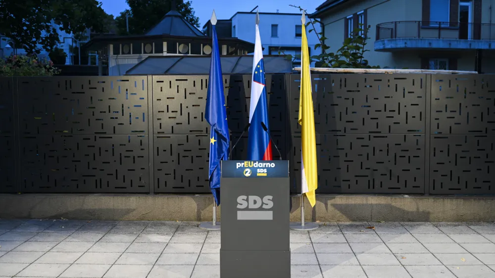 09.06.2024 - Evropske volitve 2024 - Volitve poslancev v Evropski parlament - sedež stranke SDS (Slovenska demokrtska stranka) //FOTO: Nik Erik Neubauer