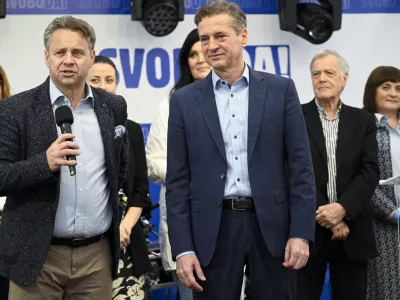 Gibanje SvobodaRobert GolobTomaž Vesel- 6.04.2024 &ndash; 1. festival SVOBODE, Zbilje.  //FOTO: Nik Erik Neubauer