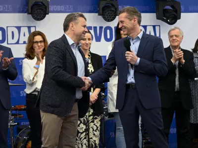 Gibanje SvobodaRobert GolobTomaž Vesel- 6.04.2024 &ndash; 1. festival SVOBODE, Zbilje.  //FOTO: Nik Erik Neubauer