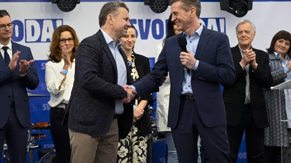 Gibanje SvobodaRobert GolobTomaž Vesel- 6.04.2024 &ndash; 1. festival SVOBODE, Zbilje.  //FOTO: Nik Erik Neubauer