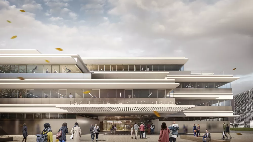Univerza v Ljubljani je pridobila gradbeno dovoljenje za gradnjo novih prostorov za fakulteti za strojni&scaron;tvo in farmacijo, sedaj mora zagotoviti &scaron;e denar. Vir:&nbsp;Sadar+Vuga