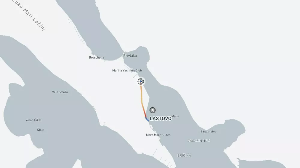 Trajekt Lastovo je &scaron;e vedno na Malem Lo&scaron;inju.