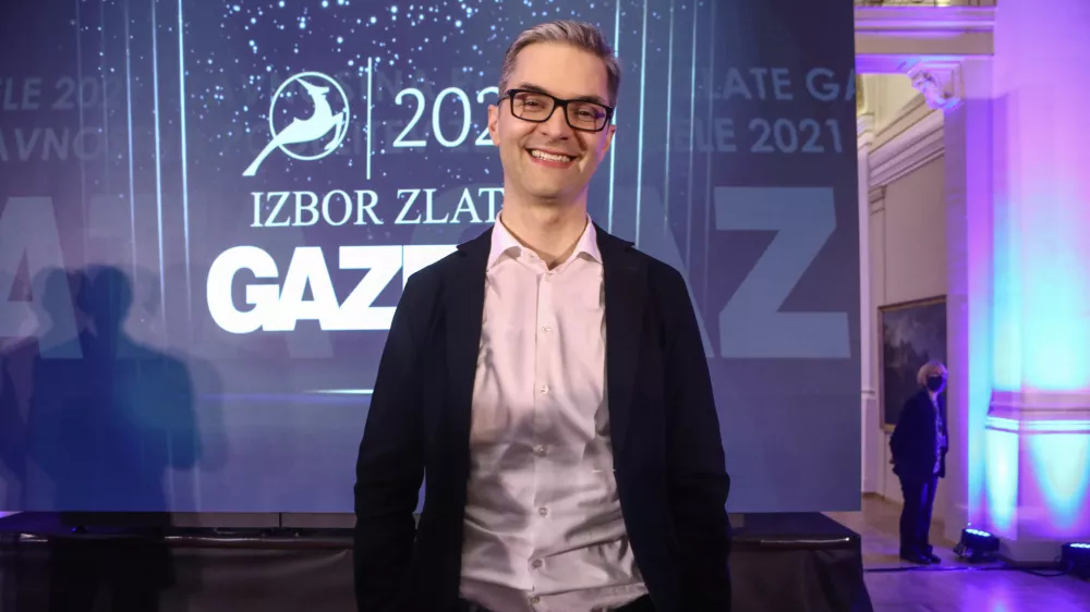 Edvard K&ouml;nig, ustanovitelj podjetja EKWB, zlate slovenske gazele 2021,- 26.10.2021 &ndash; Tour de Gazela 2021 - sklepna prireditev Slovenska gazela 2021 v organizaciji časnika Dnevnik &ndash; slavnostna razglasitev zlate, srebrne in bronaste gazele - najbolj&scaron;e med najhitreje rastočimi podjetji &ndash; finale v Narodni galeriji v Ljubljani.//FOTO: Luka Cjuha