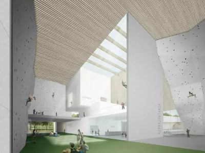 V centru plezalnih &scaron;portov so načrtovane tako notranje kot zunanje plezalne stene. Foto:&nbsp;&nbsp;MOL&nbsp;