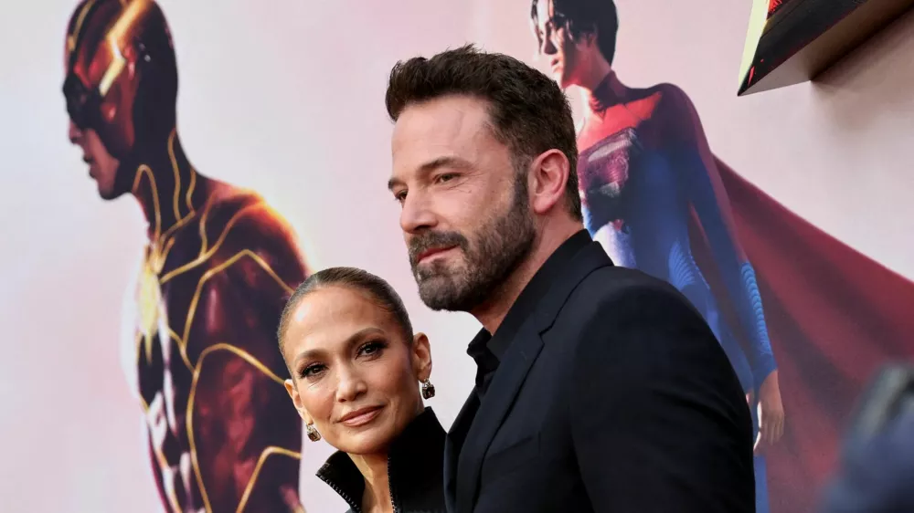 FILE PHOTO: Jennifer Lopez and Ben Affleck attend the world premiere of "The Flash", in Hollywood, Los Angeles, California, U.S., June 12, 2023. REUTERS/Mike Blake/File Photo