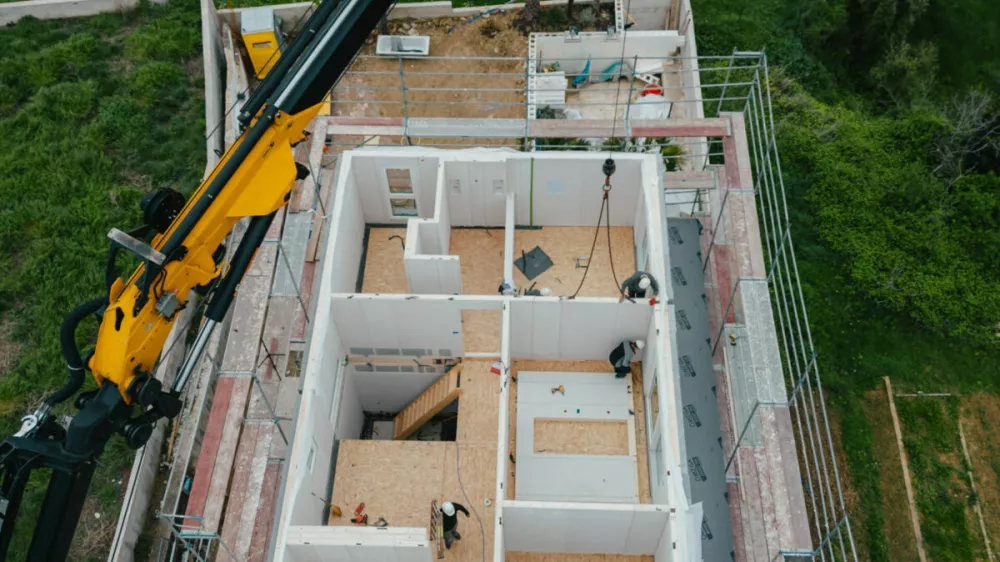 Gradnja montažne hi&scaron;e Marles / Foto: Marles