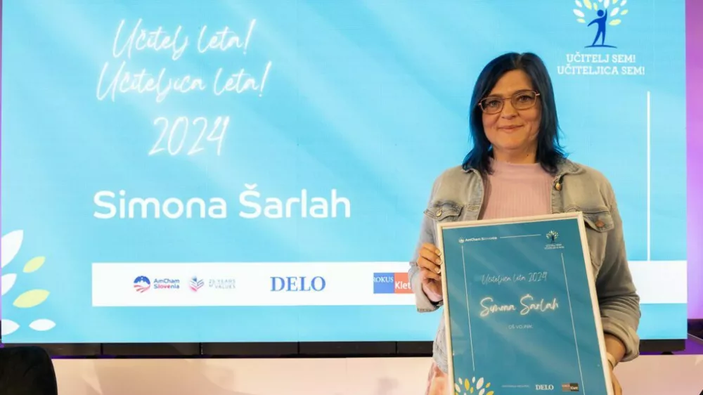 Simona &Scaron;arlah, učiteljica leta 2024. / Foto: Amcham/sta