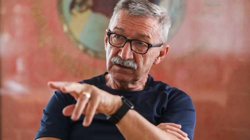 - 05.08.2024. - Srečko &Scaron;estan poveljnik Civilne za&scaron;čite Republike Slovenije.OPOMBA: ZA OBJAVO V OBJEKTIVU!!//FOTO: Bojan Velikonja