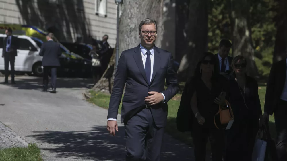 srbski predsednik Aleksandar Vučić- 12.09.2022 - Brdo pri Kranju &ndash; Vrh pobude Brdo-Brioni &ndash; srečanje predsednikov držav zahodnega Balkana, //FOTO: Jaka Gasar