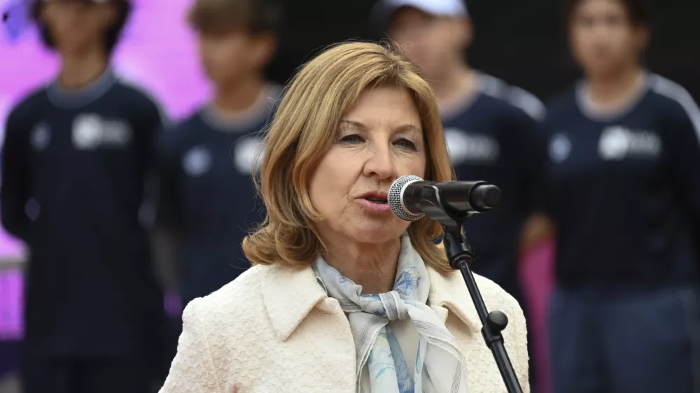 Legenda slovenskega tenisa Mima Jau&scaron;evec je bila na finalu deležna posebne pozornosti. Foto: Nik Erik Neubauer