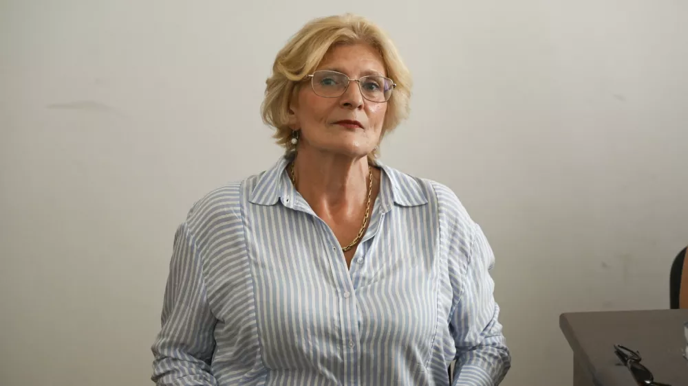 Lidija Giuliatti Bajželj - 24.08.2023 &ndash; sojenje Lidiji Giuliatti Bajželj, osumljeni kaznivega dejanja napeljevanja k umoru svojega sina Andreja Bajžlja //FOTO: Nik Erik Neubauer