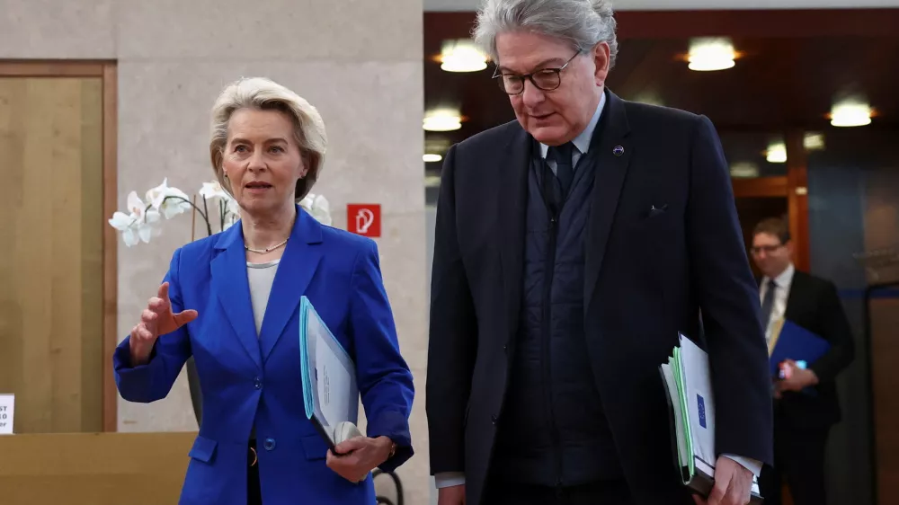 Thierry Breton je bil eden pomembnej&scaron;ih komisarjev Ursule von der Leyen. Pričakovalo se je, da bo tudi v novi komisiji zasedel pomemben položaj. V mnogih evropskih državah ni bil priljubljen, ker naj bi preveč zastopal interese svoje države. Foto: Reuters