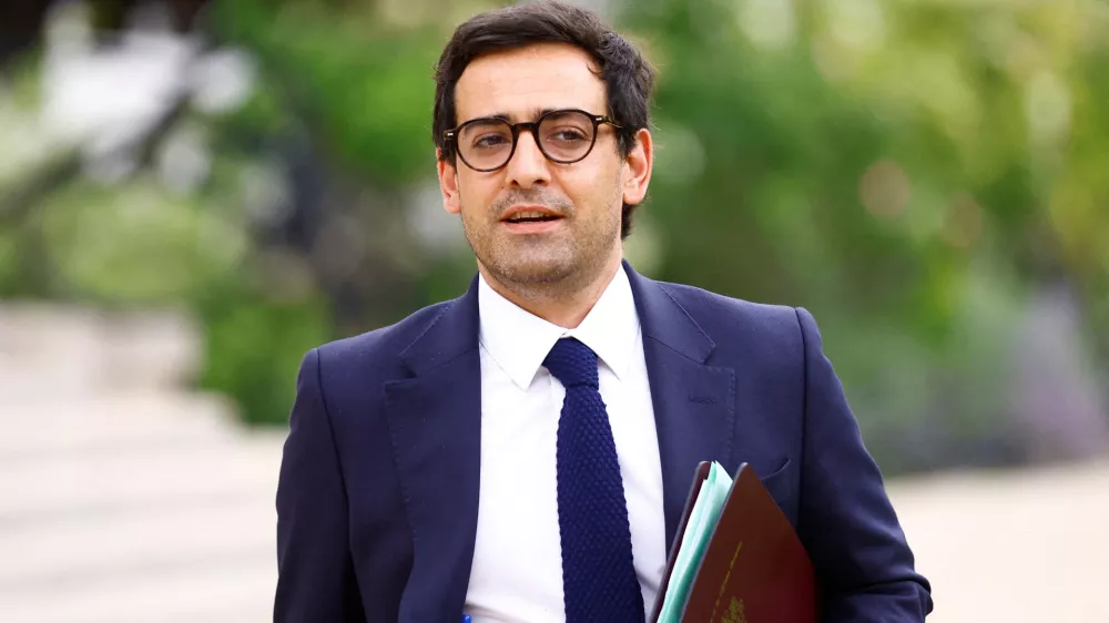 Stephane Sejourne, novi francoski komisarski kandidat:&nbsp;&raquo;V veliko čast mi je, da lahko &scaron;e naprej služim Evropi.&laquo; Foto: Reuters