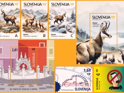V petek bo iz&scaron;lo sedem novih slovenskih priložnostnih po&scaron;tnih znamk. 