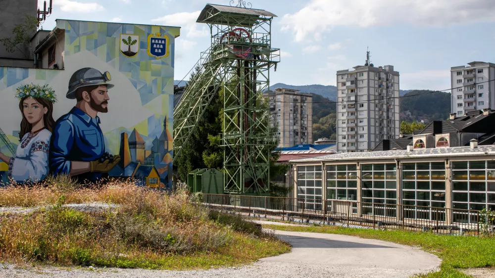 20.09.2024 - Hrastnik - Mural na stavbi rudnik HrastnikREPORTAŽA ZA OBJEKTIV - ZAPIRANJE RUDNIKA - &Scaron;ALE&Scaron;KA DOLINA - ZASAVJEFOTO: Luka Cjuha