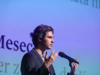 - Luka Mesec, minister za delo, družino, socialne zadeve in enake možnosti,- 29.03.2024. Zlata Nit, zaključek medisko raziskovalnega projekta časopisne družbe Dnevnik d.d. s podelitvijo nagrad najbolj&scaron;im zaposlovalcem v Sloveniji.//FOTO: Bojan Velikonja